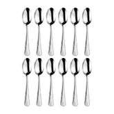 Contour 8.25" Silver Stainless Steel Serving Spoon 18/10 (Set of 12)