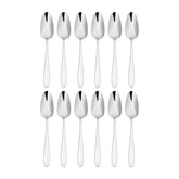Anzo 7.5" Silver Stainless Steel Dessert/Soup Spoon 18/10 (Set of 12)
