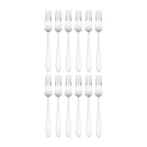 Anzo 8.25" Silver Stainless Steel Dinner Fork 18/10 (Set of 12)