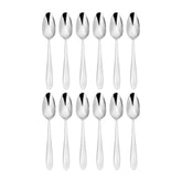 Anzo 4.25" Silver Stainless Steel A.D. Coffee Spoon 18/10 (Set of 12)