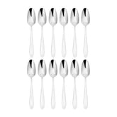 Anzo 5.75" Silver Stainless Steel Teaspoon 18/10 (Set of 12)