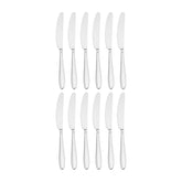 Anzo 6.25" Silver Stainless Steel Butter/Fruit Knife 18/10 (Set of 12)