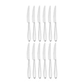 Anzo 8.5" Silver Stainless Steel Dessert Knife Mono 18/10 (Set of 12)