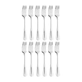 Baguette LM 7.25" Silver Stainless Steel Dessert Fork 18/10 (Set of 12)