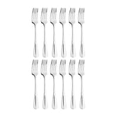 Baguette LM 8.25" Silver Stainless Steel Dinner Fork 18/10 (Set of 12)