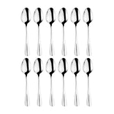 Baguette LM 8.25" Silver Stainless Steel Serving Spoon 18/10 (Set of 12)