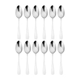 Eco Baguette 7" Silver Stainless Steel Dessert/Soup Spoon 18/0 (Set of 12)