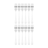 Eco Baguette 8.25" Silver Stainless Steel Dinner Fork 18/0 (Set of 12)