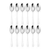 Eco Baguette 8.25" Silver Stainless Steel Serving Spoon 18/0 (Set of 12)