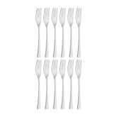 Curve 7.5" Silver Stainless Steel Dessert Fork 18/10 (Set of 12)