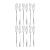 Curve 7.75" Silver Stainless Steel Dinner Fork 18/0 8 (Set of 12)