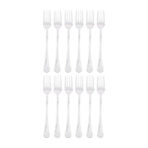 Elegance 7" Silver Stainless Steel Dessert Fork 18/10 (Set of 12)