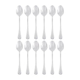 Elegance 7" Silver Stainless Steel Dessert/Soup Spoon 18/10 (Set of 12)