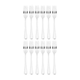 Elegance 7.75" Silver Stainless Steel Dinner Fork 18/10 (Set of 12)