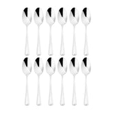 Elegance 7.75" Silver Stainless Steel Serving Spoon 18/10 (Set of 12)