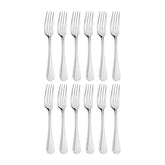 Opera 7.25" Silver Stainless Steel Dessert Fork 18/0 (Set of 12)
