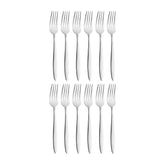 Sonate 7.75" Silver Stainless Steel Dinner Fork 18/10 (Set of 12)