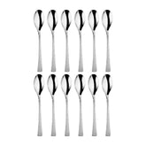 Artesia 7.25" Silver Stainless Steel Dessert/Soup Spoon 18/10 (Set of 12)