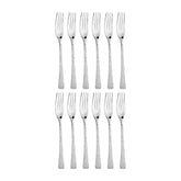 Artesia 8.25" Silver Stainless Steel Dinner Fork 18/10 (Set of 12)