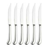 Flatware Accessories 9" Silver Stainless Steel Steak Knife (Set of 6)