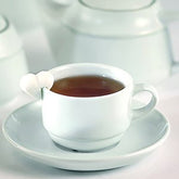 European White Stacking 7 oz. Coffee Cup+Saucer