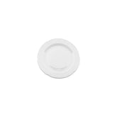 Flora dia.7.75" Round White Porcelain Plate (Set of 4)