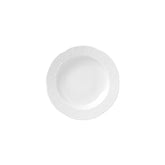 Flora dia.9.5" h:1" 13 oz. Round White Porcelain Deep Plate (Set of 4)