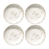 Grain dia.8" h:1.5" 17 oz. Round Decorated Vitrified Bowl (Set of 4)
