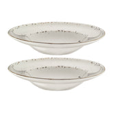 Grain dia.10.75" h:2.25" 16 oz. Round Decorated Vitrified Bowl (Set of 2)