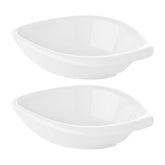 Hawaii 9.5" x 7.5" x h:1.5" 14 oz. Oval White Porcelain Deep Plate (Set of 2)