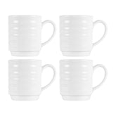 Lizbon Round White Porcelain Mug dia.3" h:3.5" 10 oz. (Set of 4)