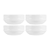 Lizbon dia.4.75" h:2" 13 oz. Round White Porcelain Bowl (Set of 4)