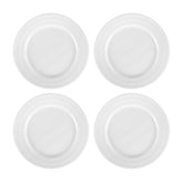 Lizbon dia.7" Round White Porcelain Plate (Set of 4)
