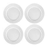Porcelain Lizbon dia.7.75" Round White Porcelain Plate (Set of 4)