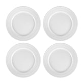 Lizbon dia.7.75" Round White Porcelain Plate (Set of 4)