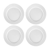 Lizbon dia.8.5" Round White Porcelain Plate (Set of 4)