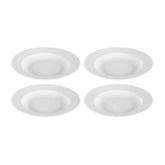 Lizbon dia.9" h:1.5" 13 oz. Round White Porcelain Deep Plate (Set of 4)