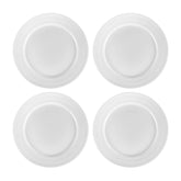 Lizbon dia.9.25" Round White Porcelain Plate (Set of 4)
