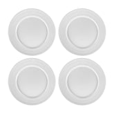 Lizbon dia.11.75" Round White Porcelain Plate (Set of 4)