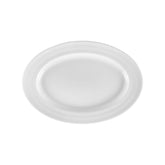 Lizbon 13.25" x 9.25" x h:1.25" Oval White Porcelain Platter (1 each)
