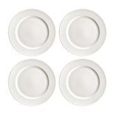 Bonna China Loop dia.6.75" Round Warm White Porcelain Plate (Set of 4)