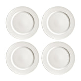 Loop dia.6.75" Round Warm White Vitrified Plate (Set of 4)