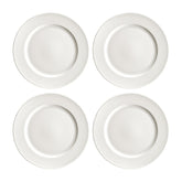 Bonna China Loop dia.10" Round Warm White Porcelain Plate (Set of 4)