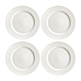 Bonna China Loop dia.10.5"  Round Warm White Porcelain Plate (Set of 4)
