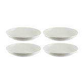 Bonna China Loop dia.9" h:2" 34 oz. Round Warm White Porcelain Bowl (Set of 4)