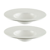 Bonna China Loop dia.11" h:2.5" 14 oz. Round Warm White Porcelain Bowl (Set of 2)
