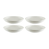 Bonna China Loop dia.8" h:1.5" 17 oz. Round Warm White Porcelain Bowl (Set of 4)
