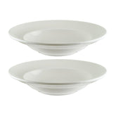 Bonna China Loop dia.9.5" h:2" 14 oz. Round Warm White Porcelain Bowl (Set of 2)