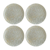 Lapya Wood dia.7.5" Round Decorated Vitrified Plate (Set of 4)