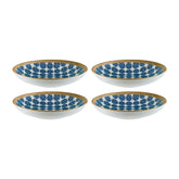 Calif dia.9" h:2" 34 oz. Round Decorated Vitrified Bowl (Set of 4)